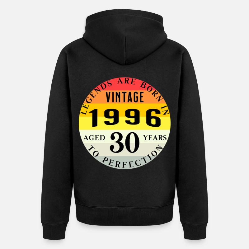 30e anniversaire 1996 - Veste à capuche bio Premium Unisexe - noir