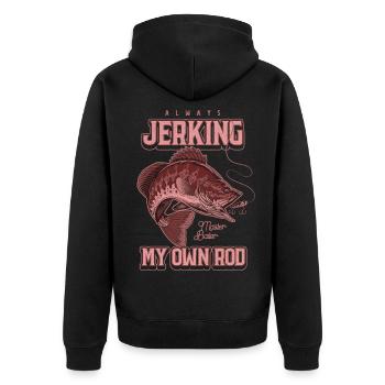Toujours en train de branler ma canne en train de pêcher bizarrement - Veste à capuche bio Premium Unisexe - noir - Dos - Nico (187cm)