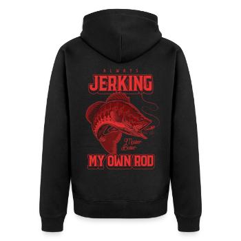 Toujours en train de branler ma canne en train de pêcher bizarrement - Veste à capuche bio Premium Unisexe - noir - Dos - Nico (187cm)