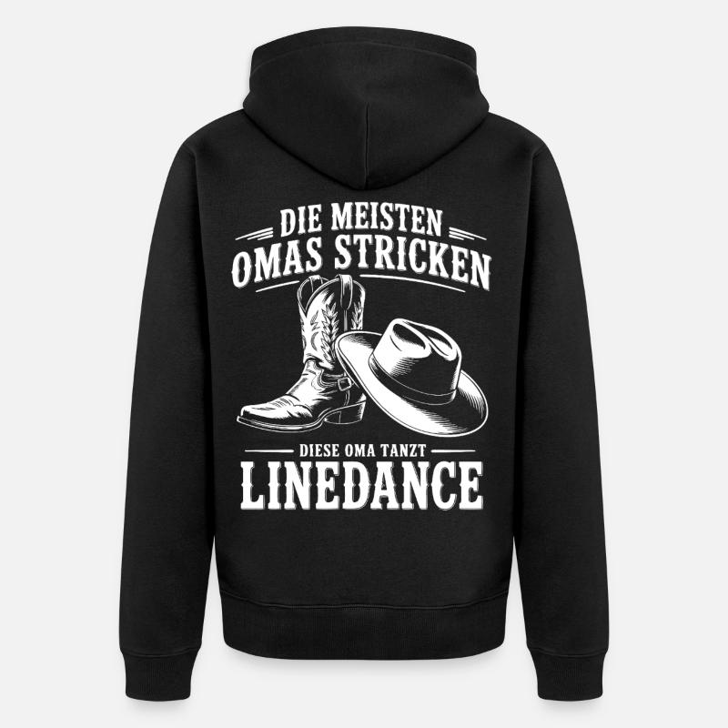 Grand-mère Dancing LineDance - Veste à capuche bio Premium Unisexe - noir