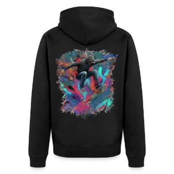 Skateboarding - Veste à capuche bio Premium Unisexe - noir - Dos - Nico (187cm)