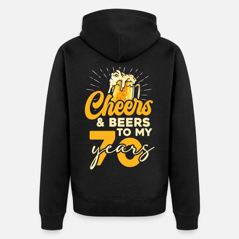 70 ans de Cheers & Beers - Veste à capuche bio Premium Unisexe - noir
