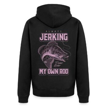 Toujours en train de branler ma canne en train de pêcher bizarrement - Veste à capuche bio Premium Unisexe - noir - Dos - Nico (187cm)