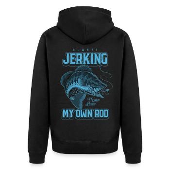 Toujours en train de branler ma canne en train de pêcher bizarrement - Veste à capuche bio Premium Unisexe - noir - Dos - Nico (187cm)