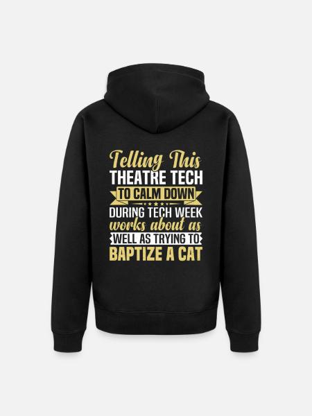 Bühnencrew Theatertechniker Lichtcrew - Unisex Premium Bio Zip Hoodie - Schwarz