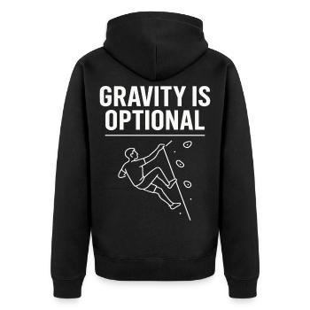 La gravité est une déclaration optionnelle pour l’escalade - Veste à capuche bio Premium Unisexe - noir - Dos - Nico (187cm)