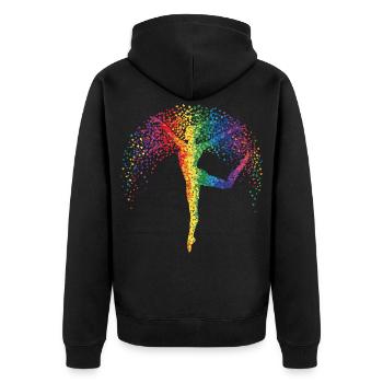 Gymnastics Gymnastics Floor Gymnastics Artistic Gymnastics Teenagers - Unisex Premium Organic Zip Hoodie - black - Back - Nico (187cm)
