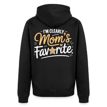 Le design d’étoile préféré de Maman - Veste à capuche bio Premium Unisexe - noir - Dos - Nico (187cm)