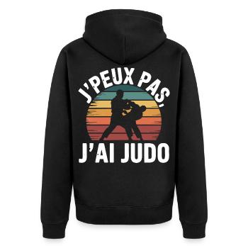 Je Peux Pas J'ai Judo Humour cadeau - Veste à capuche bio Premium Unisexe - noir - Dos - Nico (187cm)