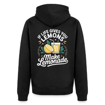 Si la vie te donne des citrons, fais de la limonade - Veste à capuche bio Premium Unisexe - noir - Dos - Nico (187cm)