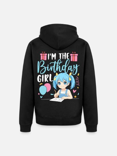 Je suis la fille d’anniversaire - Veste à capuche bio Premium Unisexe - noir