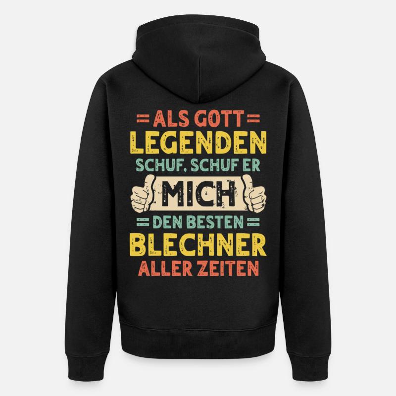 Blechner - Unisex Premium Bio Zip Hoodie - Schwarz