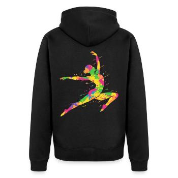 Gymnastique Gymnastique Équilibre coloré Gymnastique Filles - Veste à capuche bio Premium Unisexe - noir - Dos - Nico (187cm)