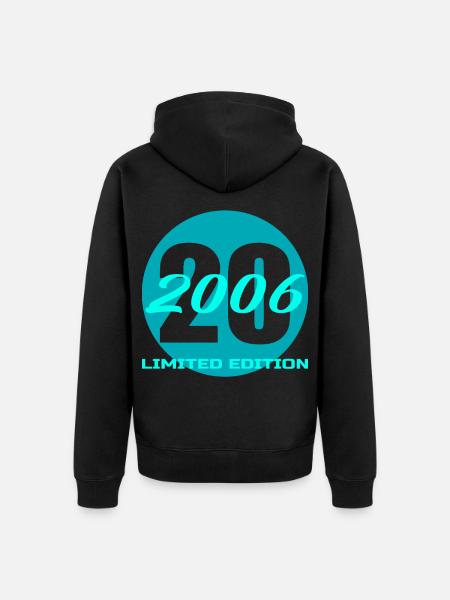 20e anniversaire édition limitée 2006 - Veste à capuche bio Premium Unisexe - noir