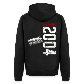 21st Birthday Original December Volume 2004 - Unisex Premium Organic Zip Hoodie - black - Back - Nico (187cm)
