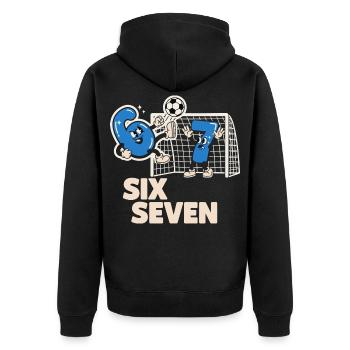 1,91 m italien Drôle de football doué - Veste à capuche bio Premium Unisexe - noir - Dos - Nico (187cm)