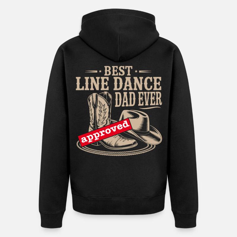 Meilleur papa de danse en ligne - Veste à capuche bio Premium Unisexe - noir