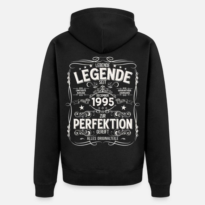 30e anniversaire Millésime Décembre 1995 - Veste à capuche bio Premium Unisexe - noir