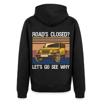 Offroad Racing Dad Off Roading Car - Unisex Premium Bio Zip Hoodie - Schwarz - Hinten - Nico (187cm)