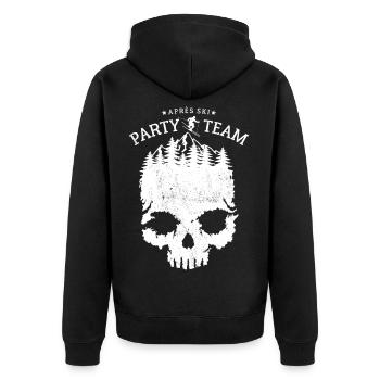 Après Ski Party Team, sports d’hiver, forfaits ski - Veste à capuche bio Premium Unisexe - noir - Dos - Nico (187cm)
