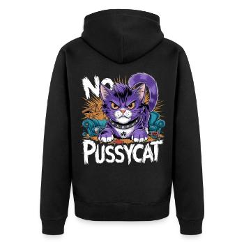 Pas de chat rebelle Chat Combattant - Veste à capuche bio Premium Unisexe - noir - Dos - Nico (187cm)