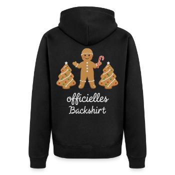 Cookies Baking Christmas Time Cookies Gingerbread - Unisex Premium Organic Zip Hoodie - black - Back - Nico (187cm)