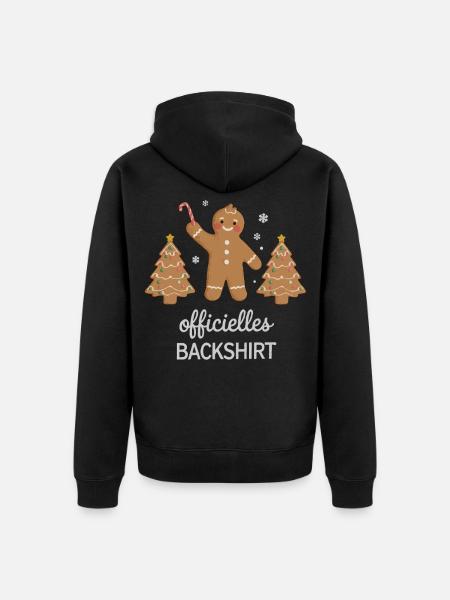 Cookies Baking Christmas Time Cookies Gingerbread - Unisex Premium Organic Zip Hoodie - black