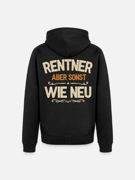 Pensioners - But otherwise like new - Unisex Premium Organic Zip Hoodie - black