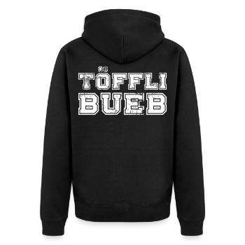 Style Vieilli du Collège Töfflibueb - Veste à capuche bio Premium Unisexe - noir - Dos - Nico (187cm)