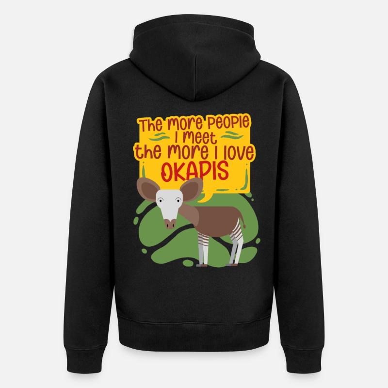 Okapi Animal - Veste à capuche bio Premium Unisexe - noir