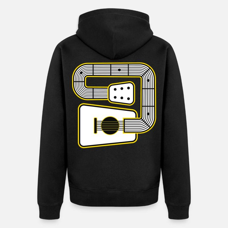 Guitare à forme abstraite - Veste à capuche bio Premium Unisexe - noir