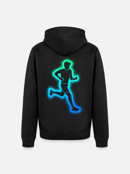 Running Jogging Kids Men Boys Runners - Unisex Premium Organic Zip Hoodie - black