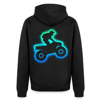 Quad ATV Quad Riders Kids Men Boys Tout-terrain - Veste à capuche bio Premium Unisexe - noir - Dos - Nico (187cm)