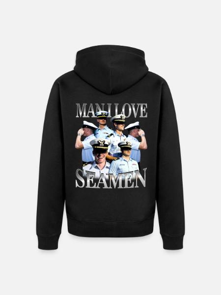 Man I Love Seamen Unwearable Bootleg - Unisex Premium Organic Zip Hoodie - black