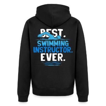 Schwimmlehrer Meilleur Instructeur de Natation De Tous les Temps - Veste à capuche bio Premium Unisexe - noir - Dos - Nico (187cm)