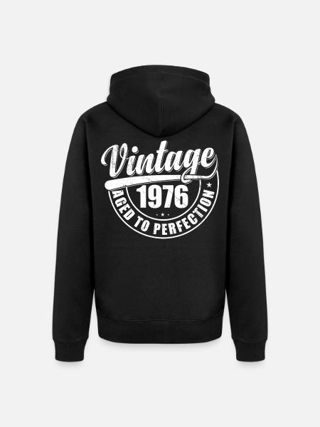 Födelsedagspresent 1976 Årgång 1976 Retro 1976 - Ekologisk premiumluvjack unisex - svart