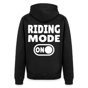 Mode Équitation ACTIVÉ – Sport Équestre - Veste à capuche bio Premium Unisexe - noir - Dos - Nico (187cm)
