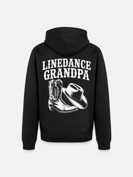 Line Dance Grandpa Boots - Unisex Premium Bio Zip Hoodie - Schwarz