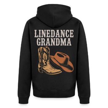 Bottes de grand-mère en ligne - Veste à capuche bio Premium Unisexe - noir - Dos - Nico (187cm)