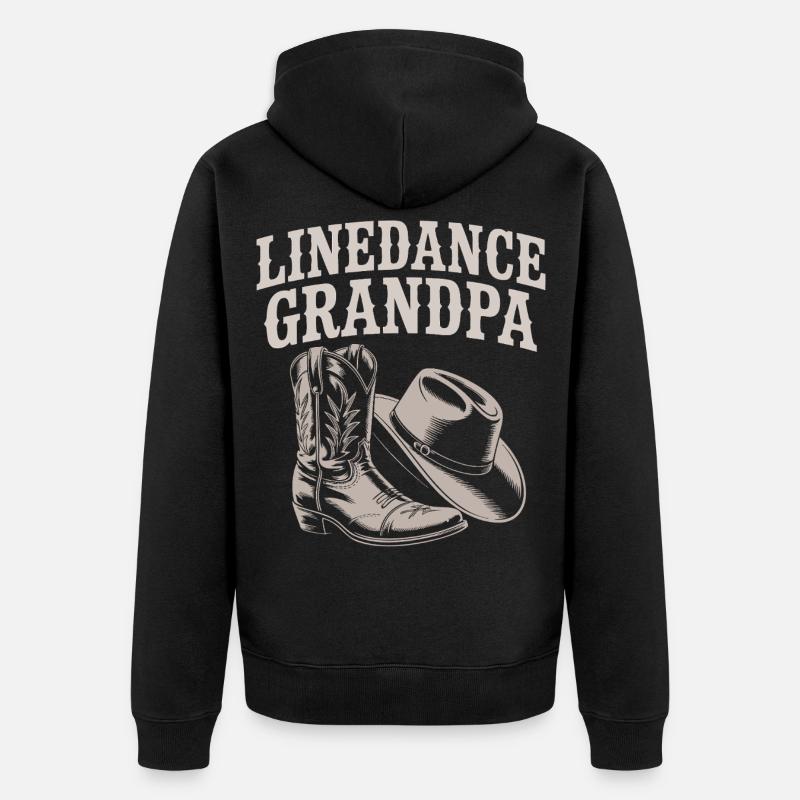 Bottes occidentales LineDance Grandpa - Veste à capuche bio Premium Unisexe - noir