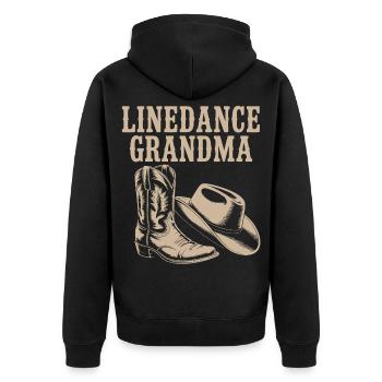 Line Dance Granny Boots Hat - Unisex Premium Organic Zip Hoodie - black - Back - Nico (187cm)