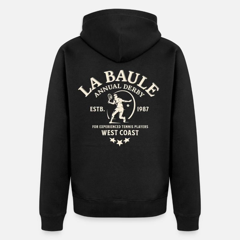 La Bale Derby Tennis West Coast - Veste à capuche bio Premium Unisexe - noir