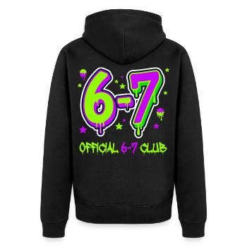 Club officiel 6-7 - Veste à capuche bio Premium Unisexe - noir - Dos - Nico (187cm)