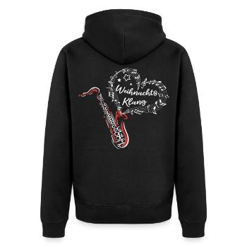 Christmas Saxophone Christmas Sound Music - Unisex Premium Organic Zip Hoodie - black - Back - Nico (187cm)