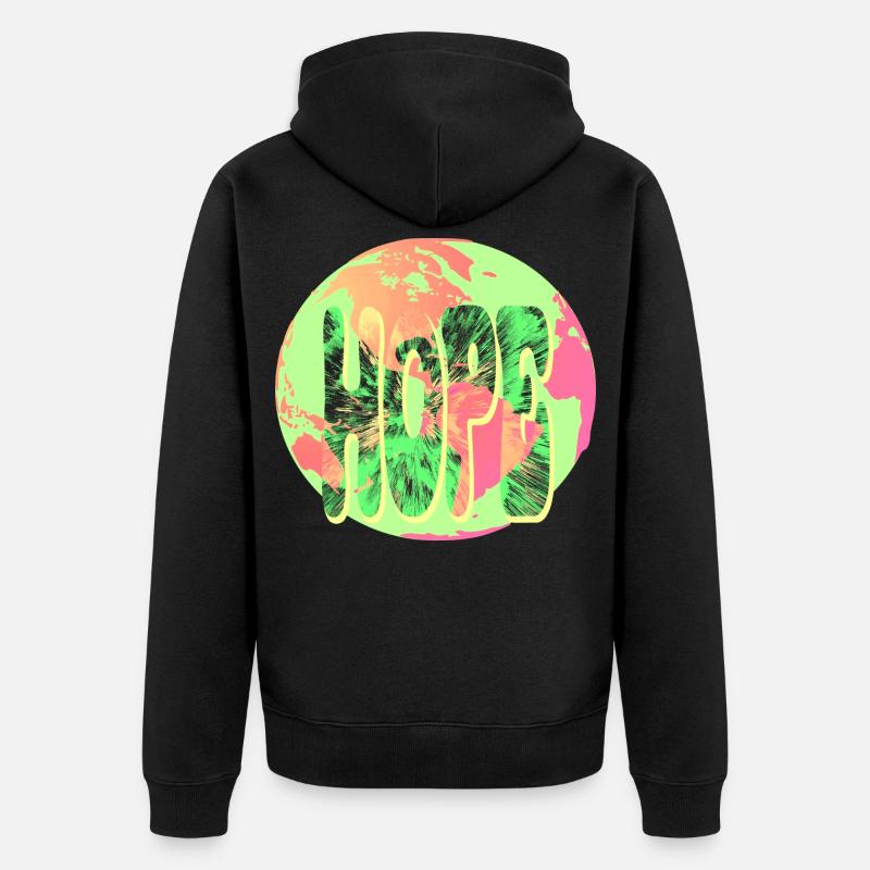 Circulaire Hope Neon Tie-Dye - Veste à capuche bio Premium Unisexe - noir