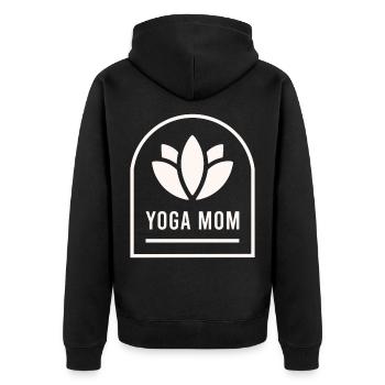 Maman yogi maman - Veste à capuche bio Premium Unisexe - noir - Dos - Nico (187cm)