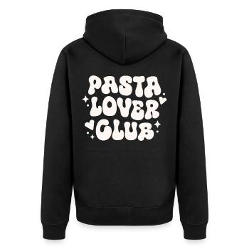 Club des amateurs de pâtes - Veste à capuche bio Premium Unisexe - noir - Dos - Nico (187cm)