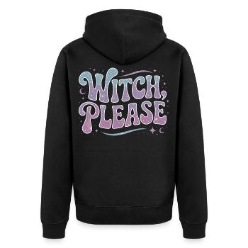 Witchcraft Witch Please Loves Sorcery Spellcaster - Unisex Premium Organic Zip Hoodie - black - Back - Nico (187cm)