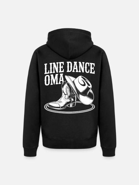 Line Dance Granny Motif - Unisex Premium Organic Zip Hoodie - black