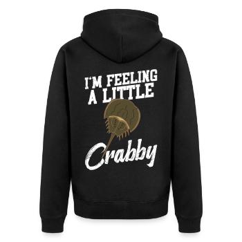 Hufeisenkrabbenbesitzer Biologe Chelicerate - Unisex Premium Bio Zip Hoodie - Schwarz - Hinten - Nico (187cm)